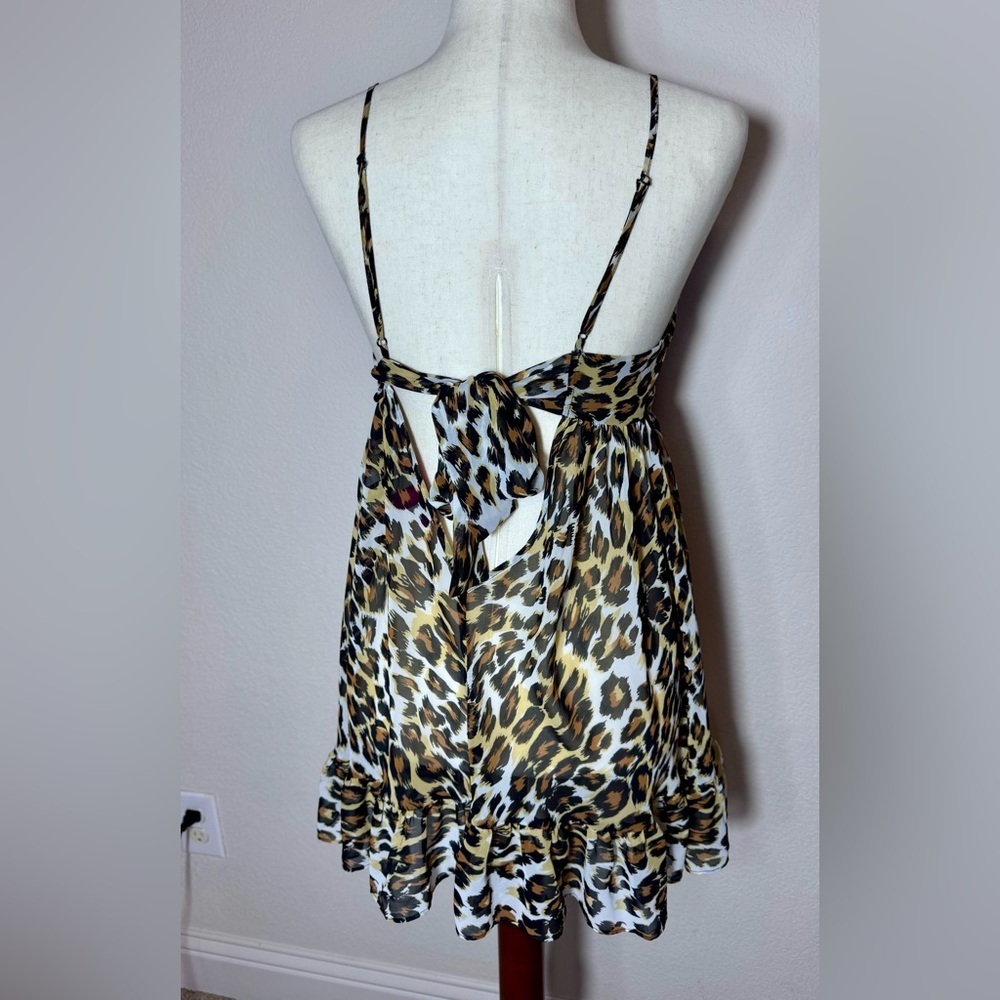 Betsey Johnson Intimates Leopard Print
Babydoll Chemise Lingerie Size Large - Picture 2 of 7